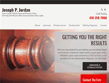 Tablet Screenshot of josephjordanlaw.com